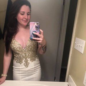 Never Worn White Formal Dress, Size Small
